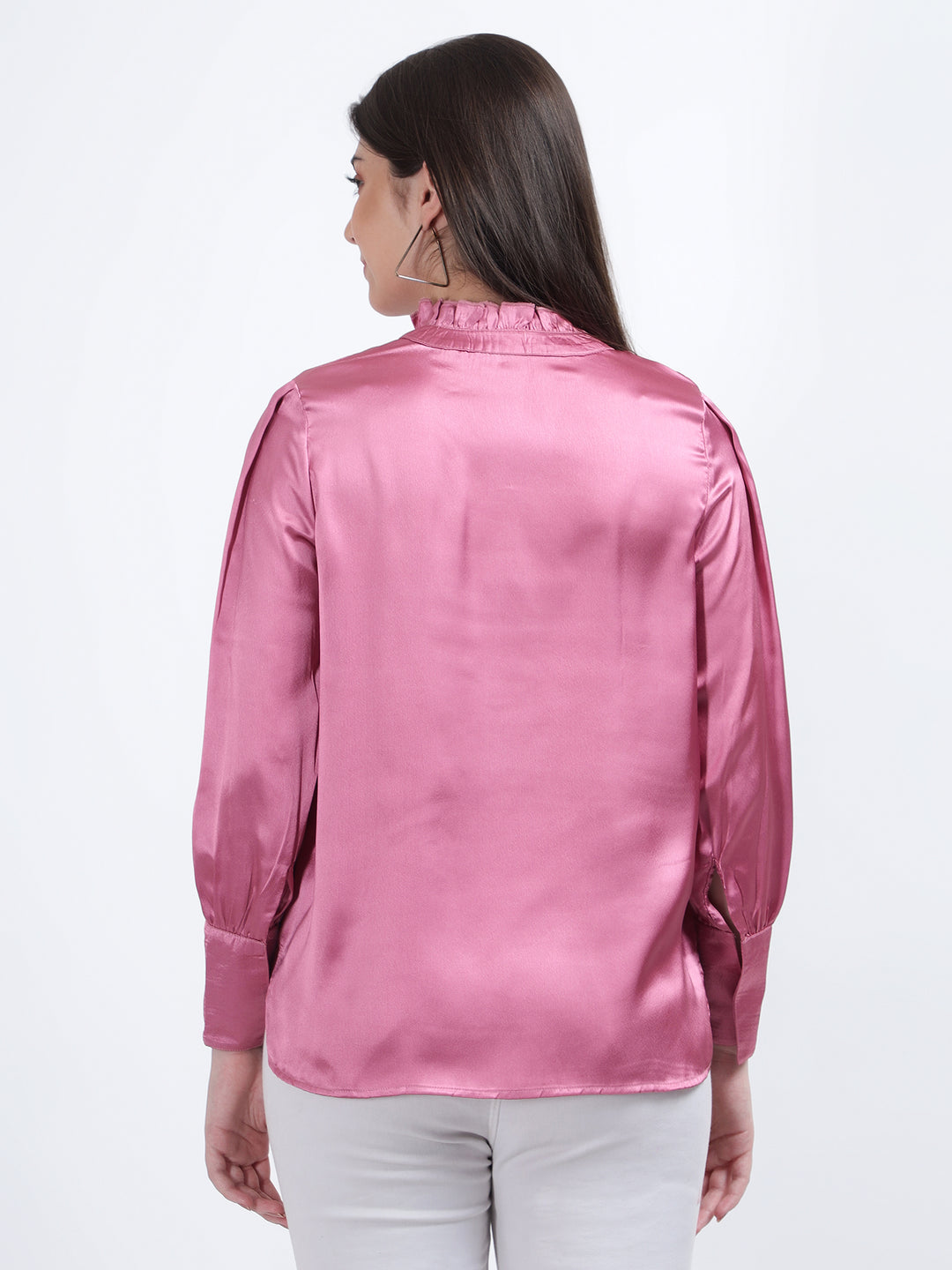 Satin Top with Handwork Detail