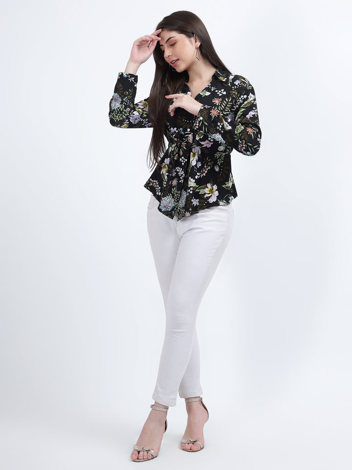 Front Button Shirt Top