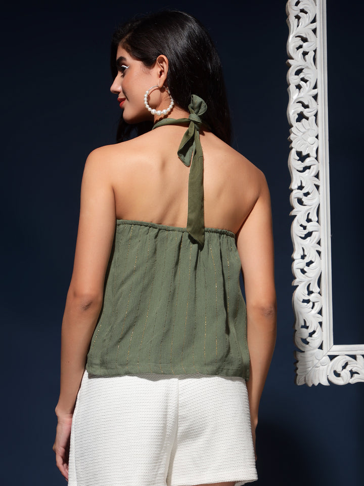 Halter Neck Backless Top