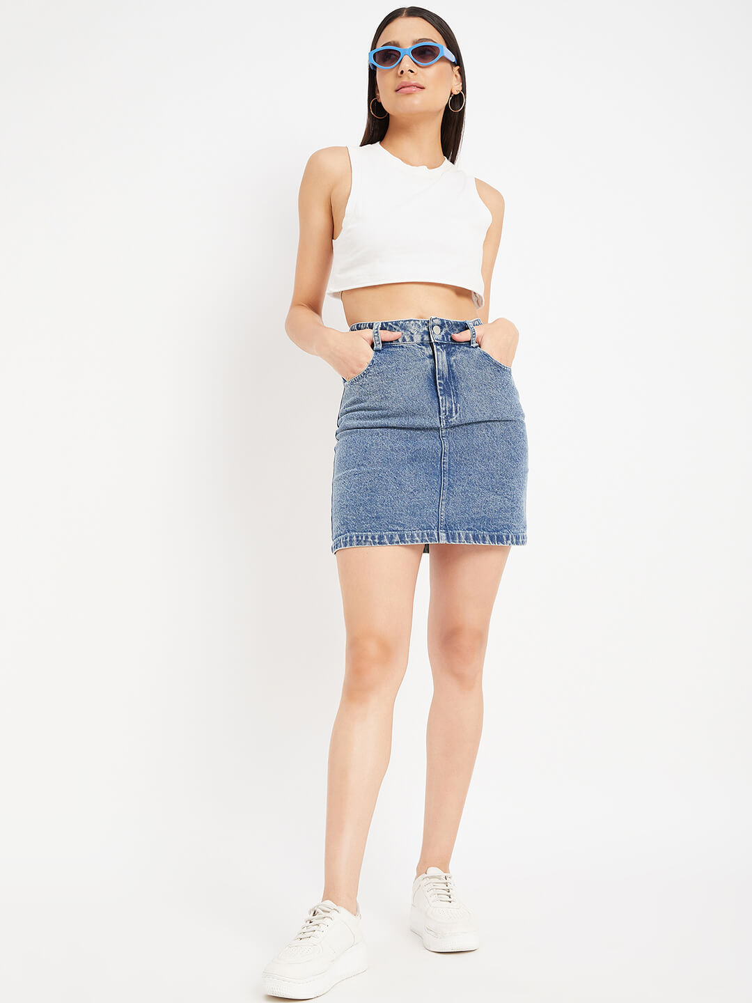 Mini Skirt with Back Slit