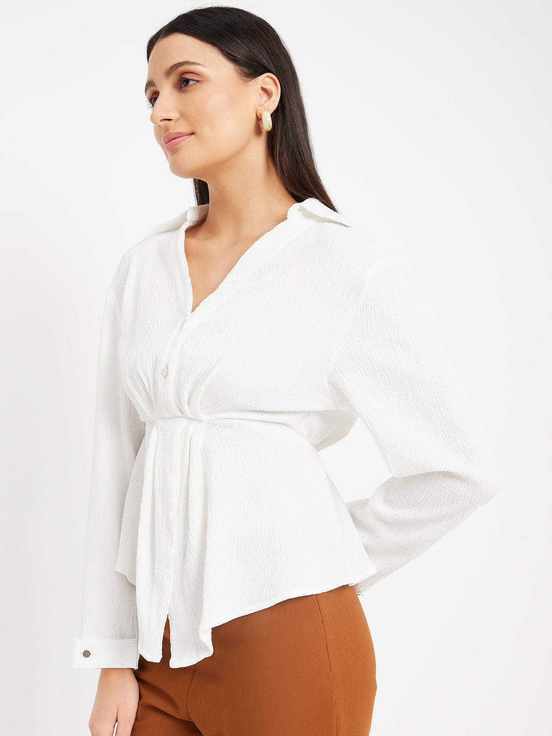 Front Button Shirt Top