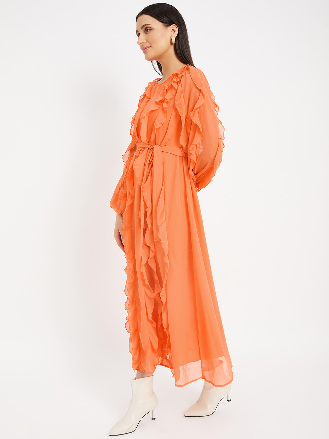 GGT Long Dress with Ruffle