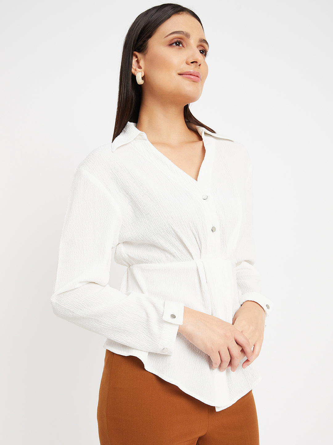 Front Button Shirt Top