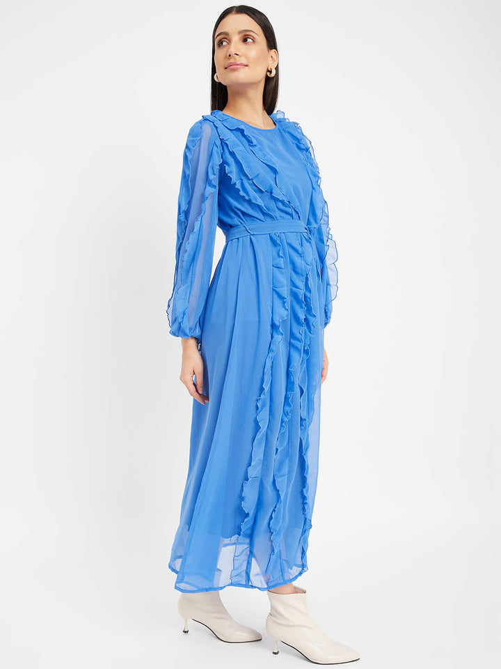 GGT Long Dress with Ruffle