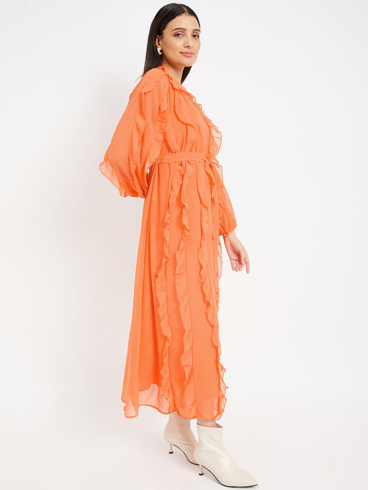 GGT Long Dress with Ruffle