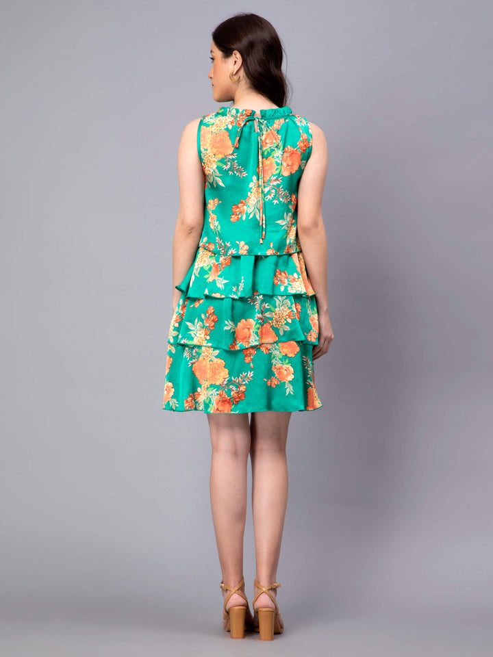 Printed Mini Tiered Dress