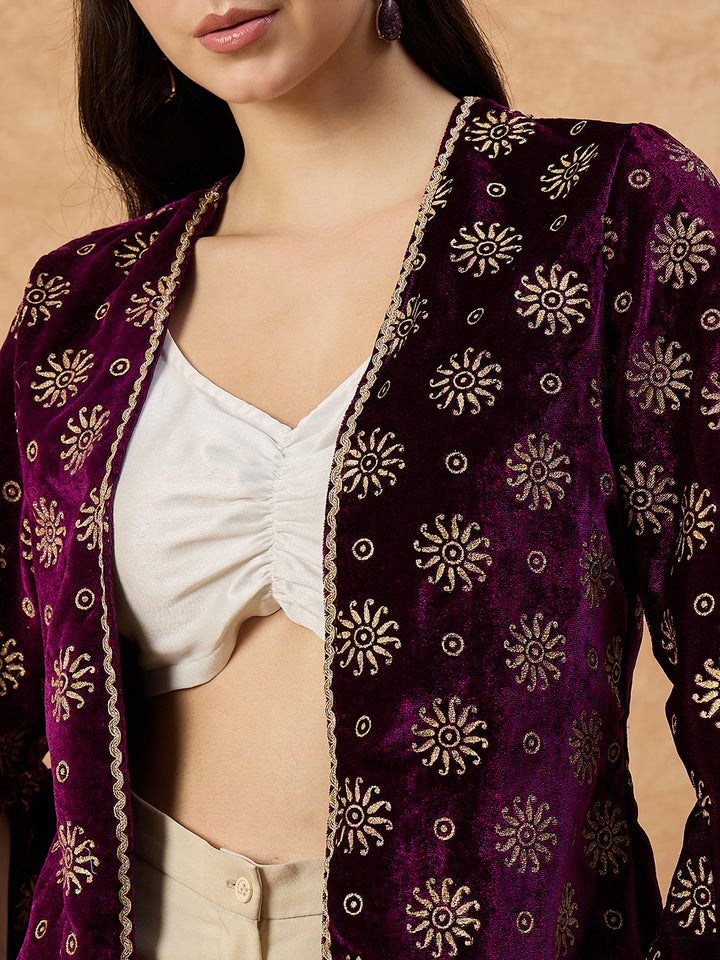 Women’s Wine Velvet  Cape