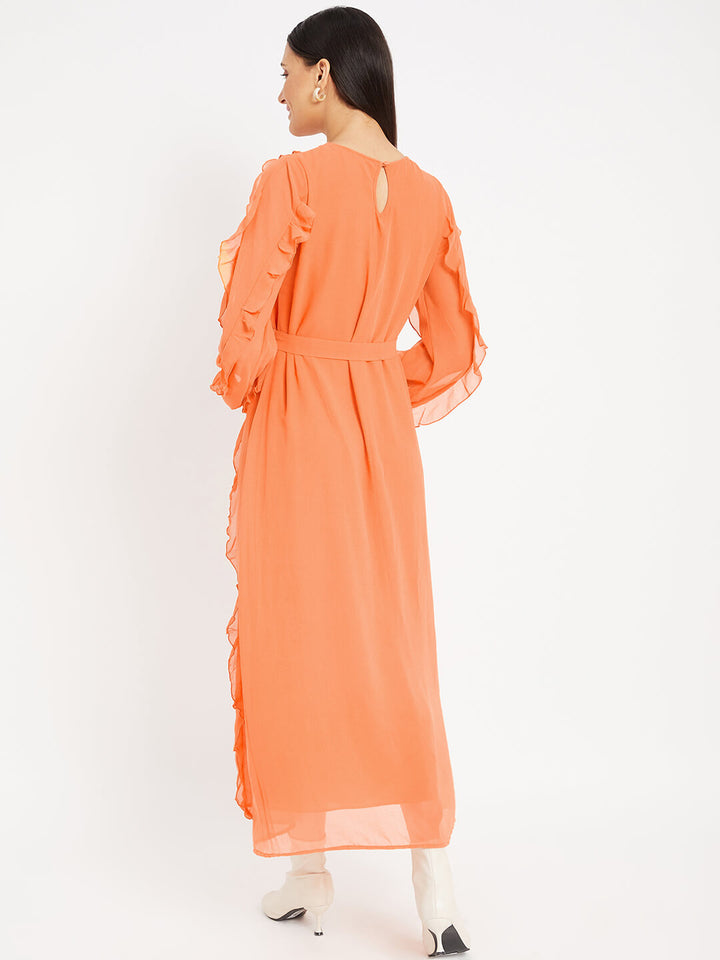 GGT Long Dress with Ruffle