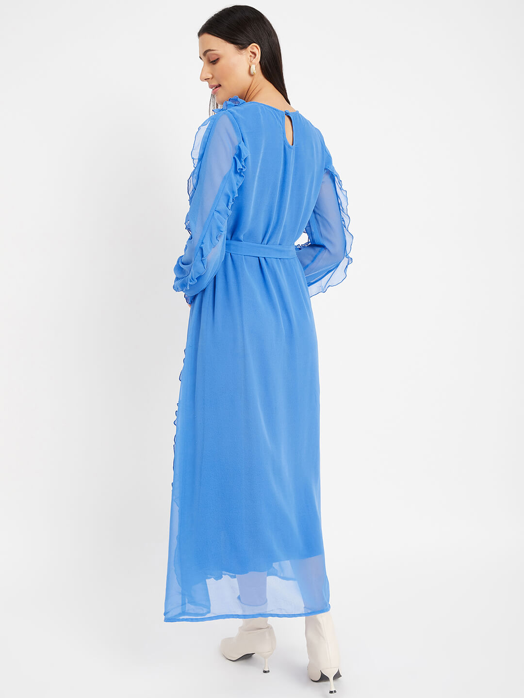 GGT Long Dress with Ruffle