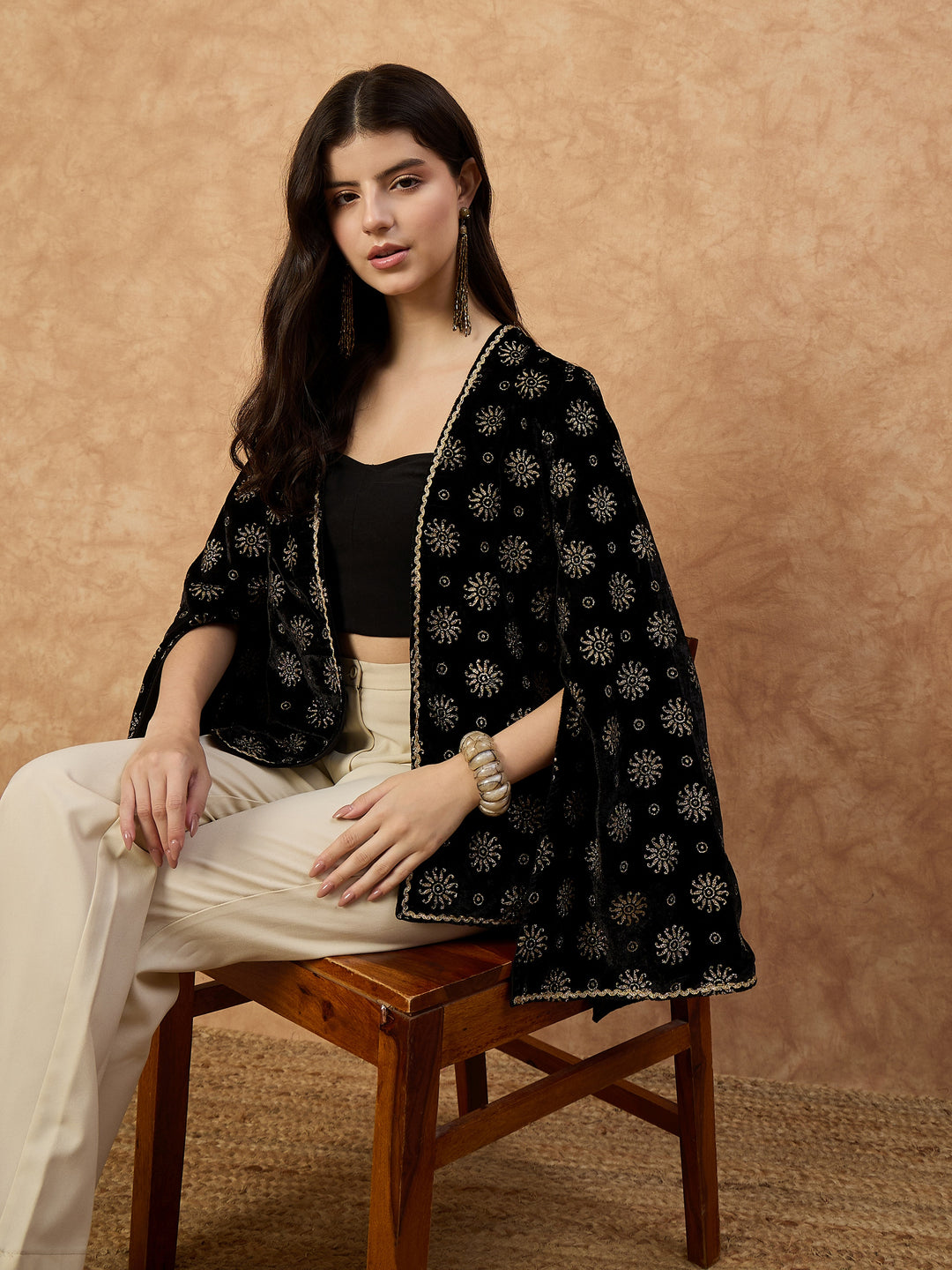 Women’s Wine Velvet  Cape