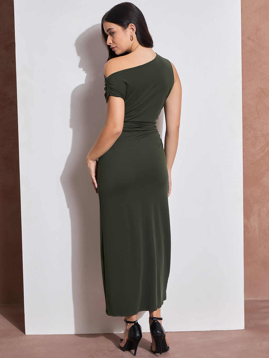 One-Shoulder Sleeveless Bodycon Dress