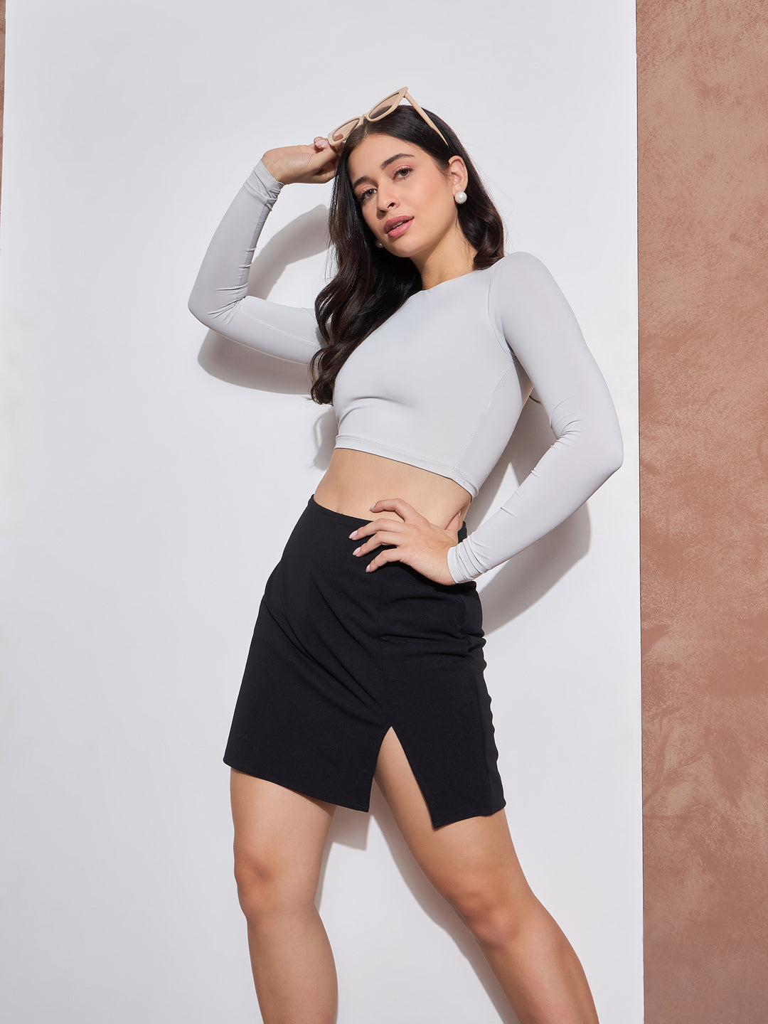 Side Slit Mini Skirt