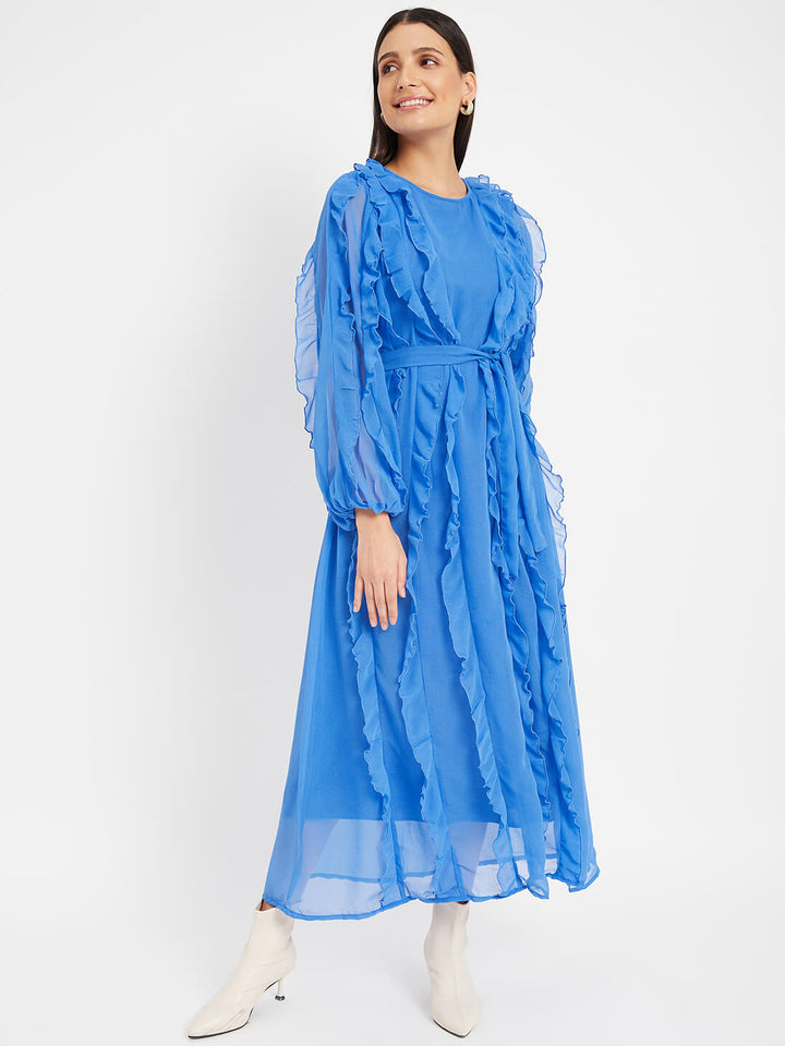 GGT Long Dress with Ruffle