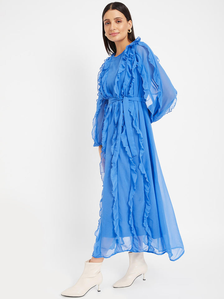 GGT Long Dress with Ruffle